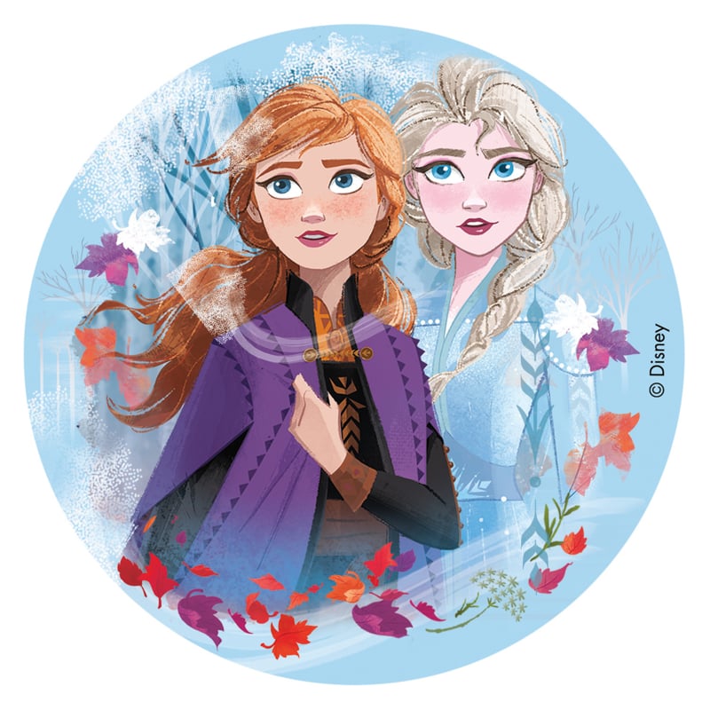 Disney Frozen II eetbare taart decoratie ø 16 cm.