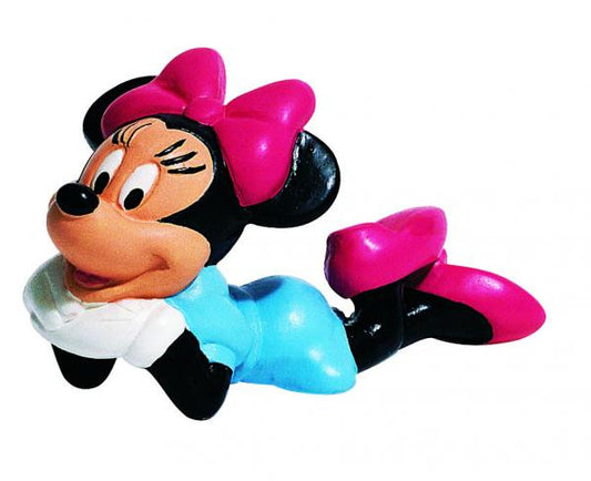 Disney Minnie Mouse liggend taart topper decoratie 4 cm.