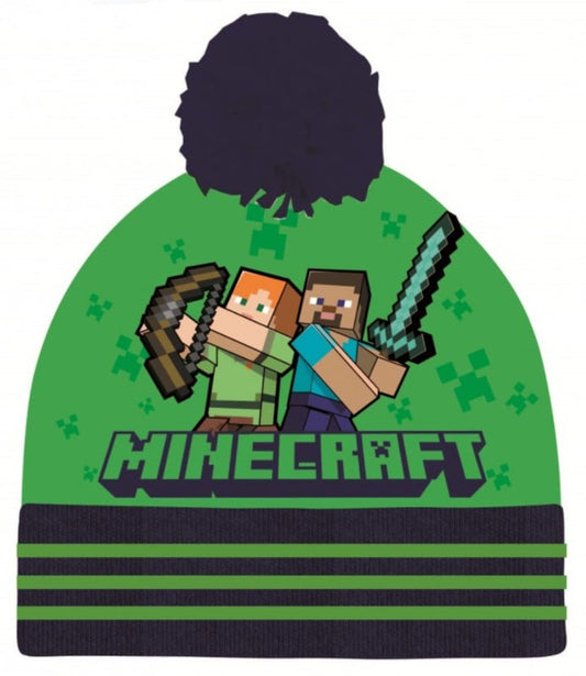 Minecraft muts Alex en Steve met pompon mt. 56