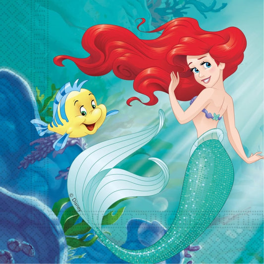 Disney Ariel servetten Curious 33 x 33 cm. 20 st.