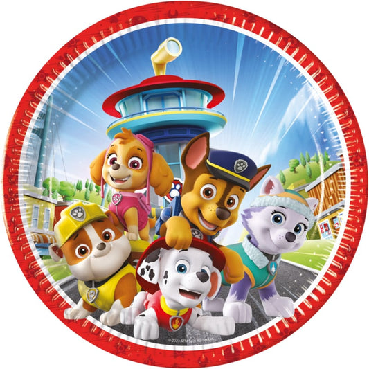 Paw Patrol bordjes Rescue Heroes ø 23 cm. 8 st.