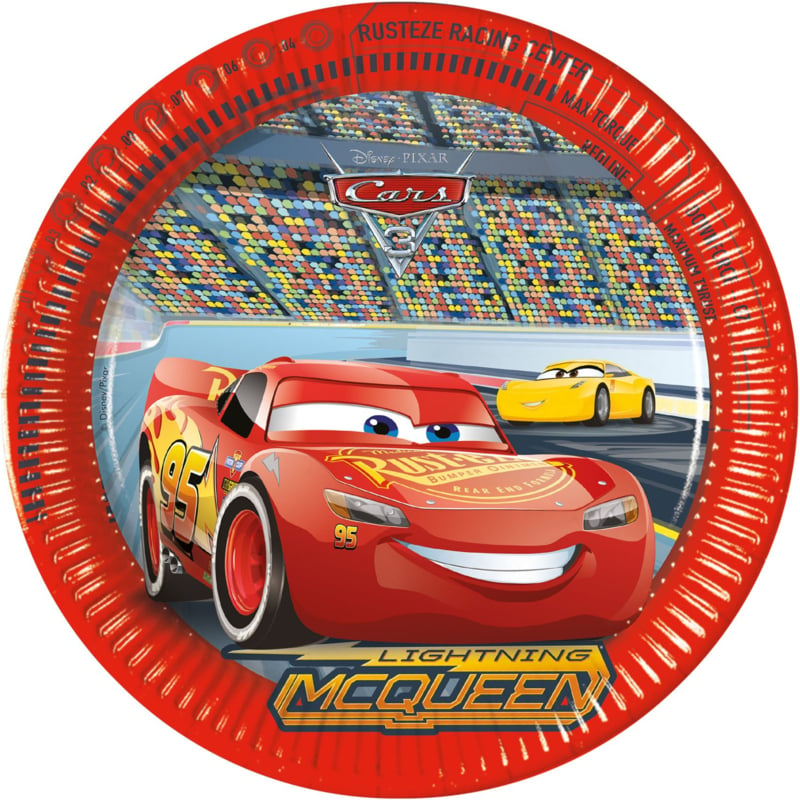 Disney Cars 3 bordjes FSC ø 23 cm. 8 st.