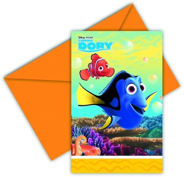 Disney Finding Dory uitnodigingen 6 st.