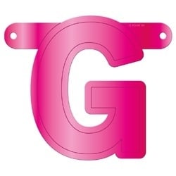 Banner letter G fuchsia