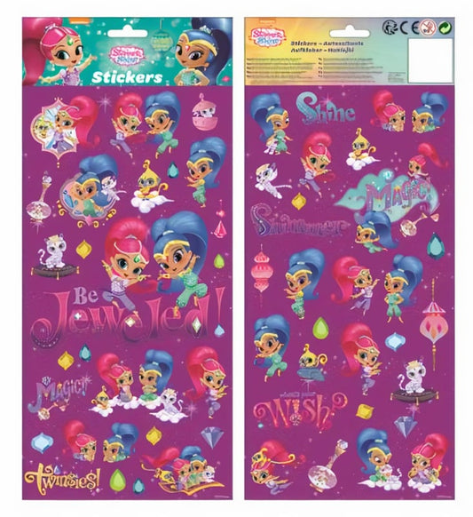 Shimmer and Shine stickervel 15,5 x 35,5 cm. 2-delig