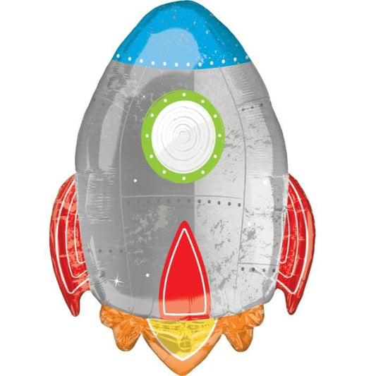 Space raket folieballon 73cm