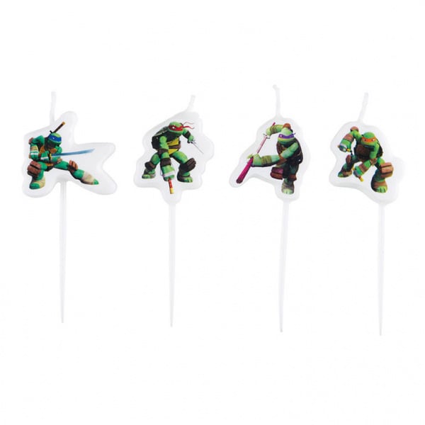 Ninja Turtles mini taart kaarsjes set