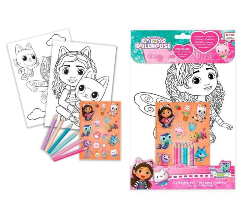 Gabby's Poppenhuis Kleur- en Sticker Set