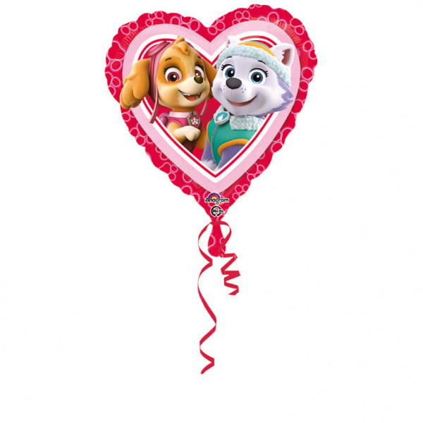 Paw Patrol Skye en Everest hart folieballon 43 cm.