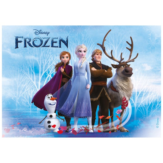 Disney Frozen eetbare taart decoratie 14,8 x 21 cm.