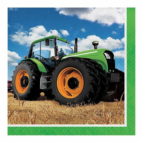 Tractor servetten 32,7 x 32,3 cm. 16 st.