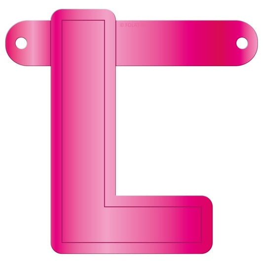 Banner letter L fuchsia