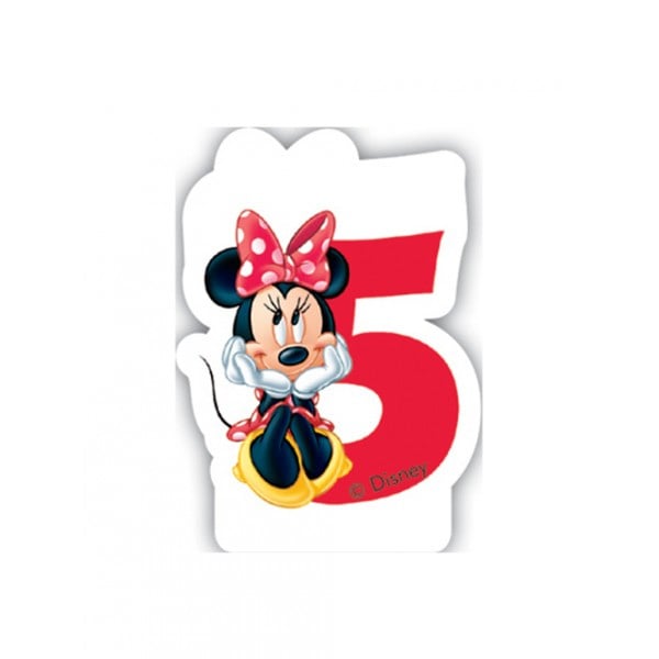 Disney Minnie Mouse 5e verjaardag taart kaars