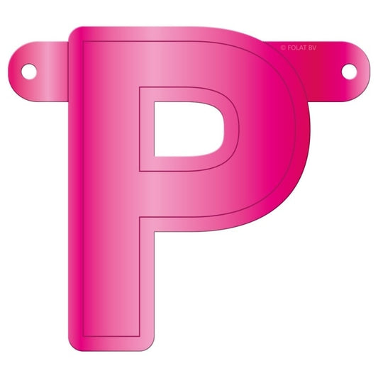 Banner letter P fuchsia