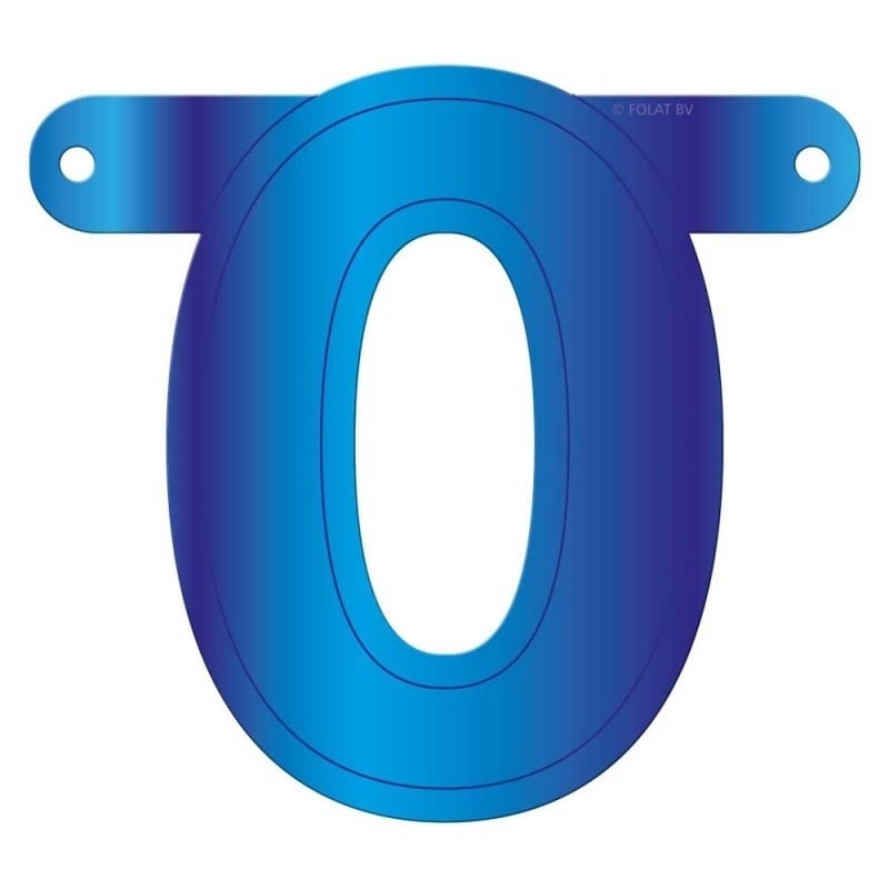 Banner letter O blauw