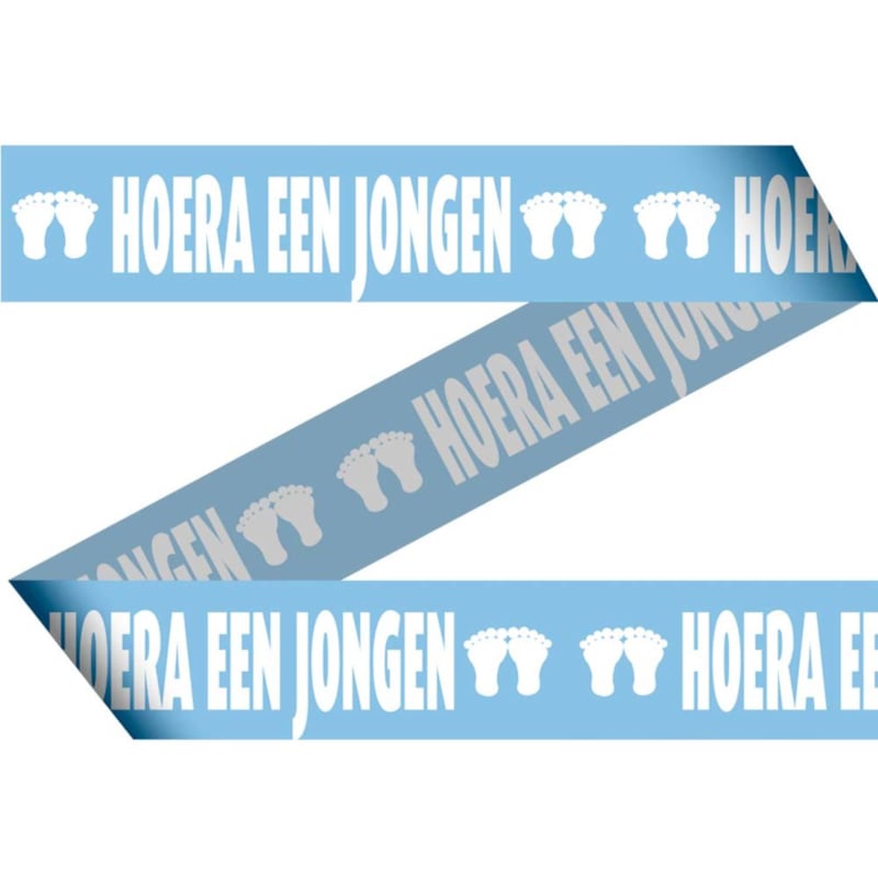 Geboorte afzetlint Hoera een Jongen 15 mtr.