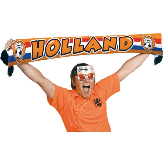 Oranje sjaal Hollandse leeuw 1,2 mtr.