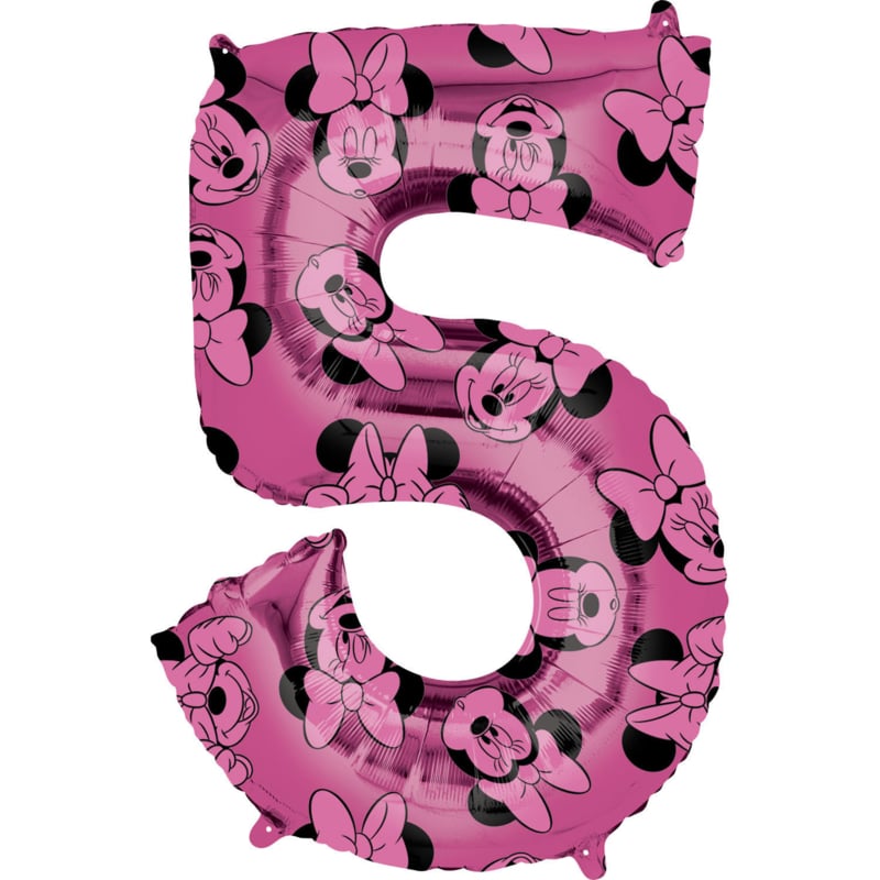 Disney Minnie Mouse folieballon 5 jaar 66 cm.