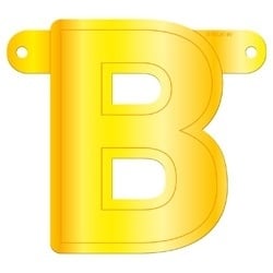 Banner letter B geel