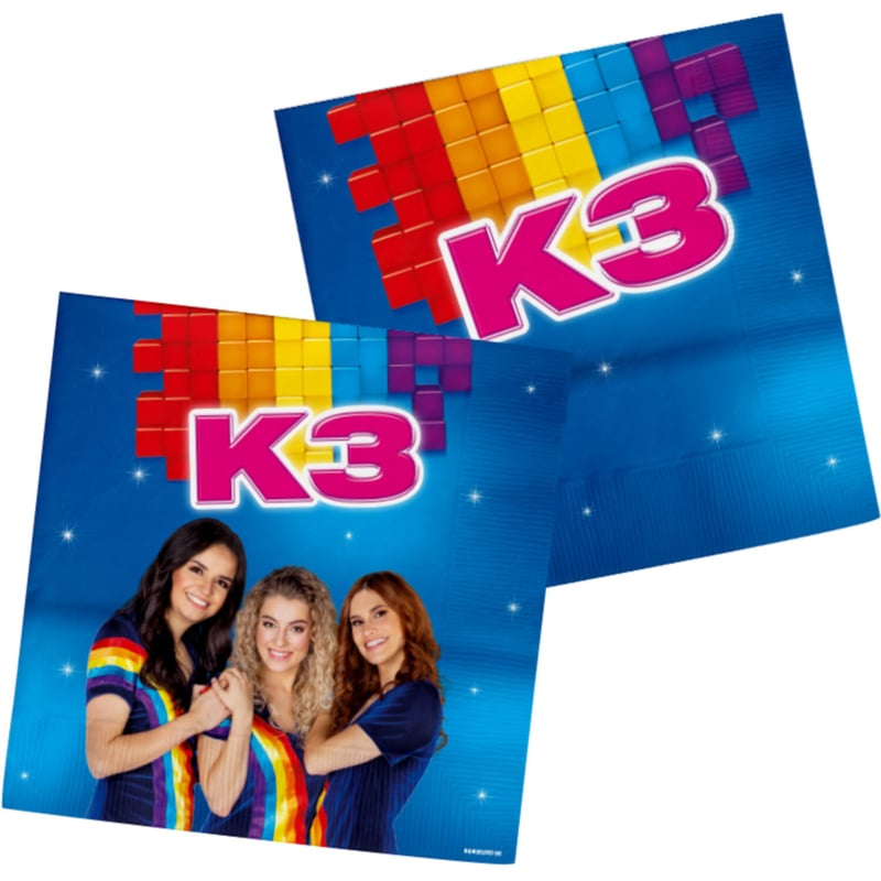 K3 servetten 33 x 33 cm. 20 st.