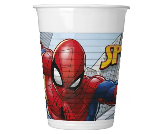 Spiderman bekertjes Crime Fighter 200 ml. 8 st.