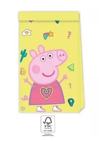 Peppa Pig traktatiezakjes Messy Play FSC 4 st.