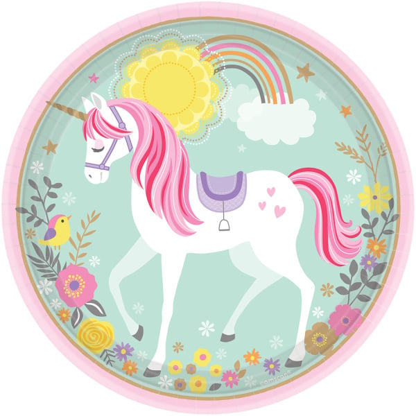 Magical Unicorn bordjes FSC ø 23 cm. 8 st.