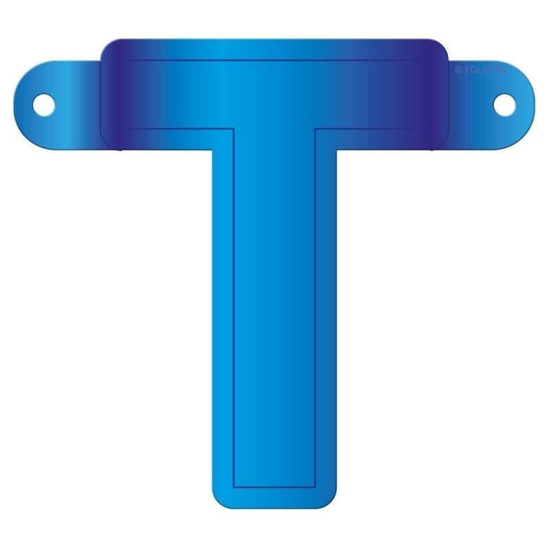 Banner letter T blauw