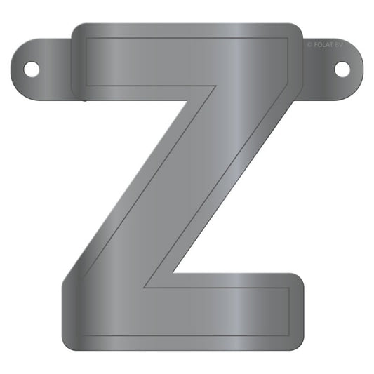 Banner letter Z metallic zilver