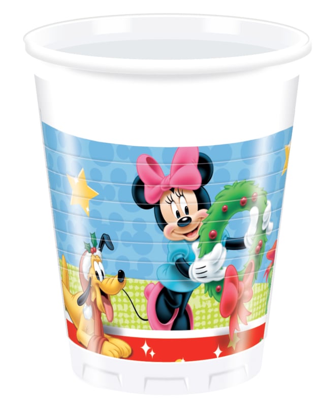 Disney Mickey Christmas bekertjes 8 st. 20 cl.