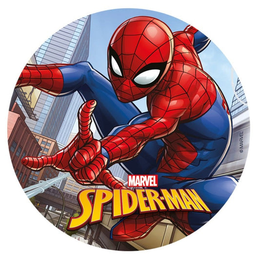 Marvel Spiderman ouwel taart decoratie ø 20 cm.