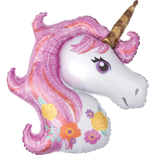 Eenhoorn folieballon Magical Unicorn XL 83 x 73 cm.