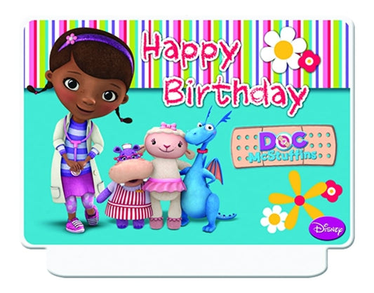 Disney Doc McStuffins happy birthday kaars