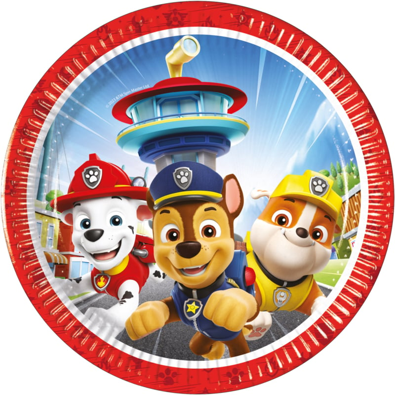 Paw Patrol gebakbordjes Rescue Heroes ø 19,5 cm. 8 st.