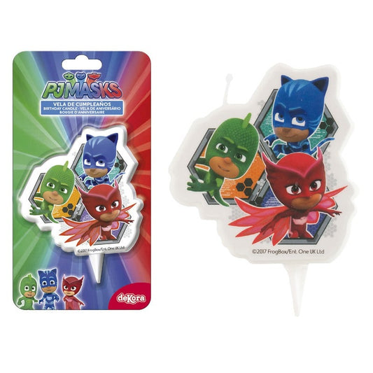 PJ Masks 2D taart kaars 7,5 cm.