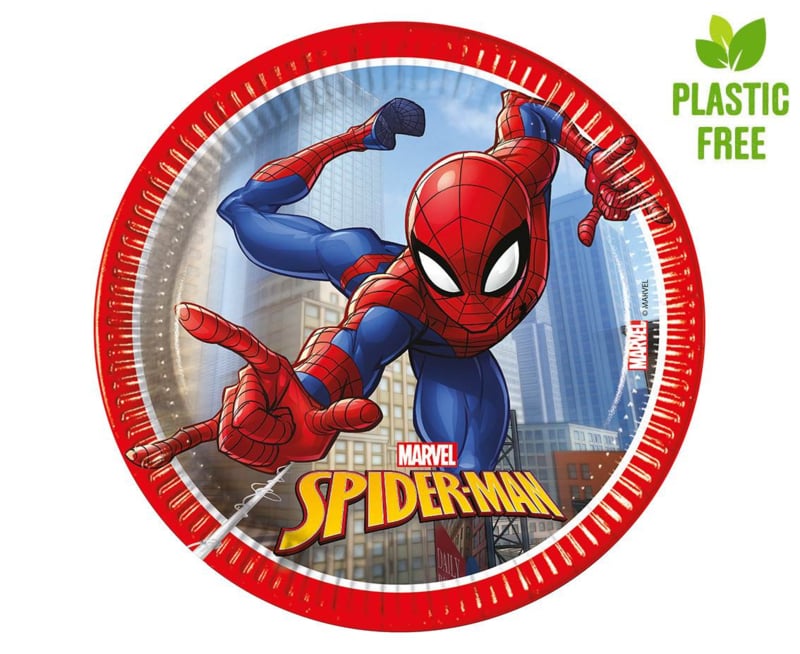 Spiderman gebakbordjes Crime Fighter FSC ø 19,5 cm. 8 st.