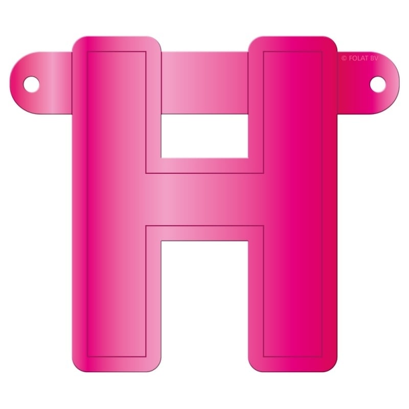 Banner letter H fuchsia