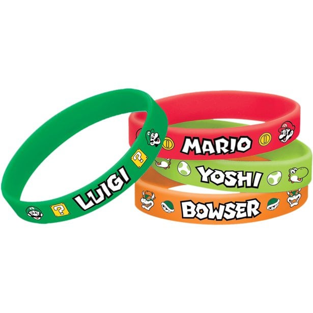 Super Mario Bros uitdeel armbandjes 6 st.