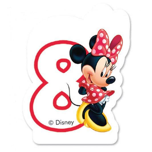 Disney Minnie Mouse 2D 8e verjaardag taart kaars