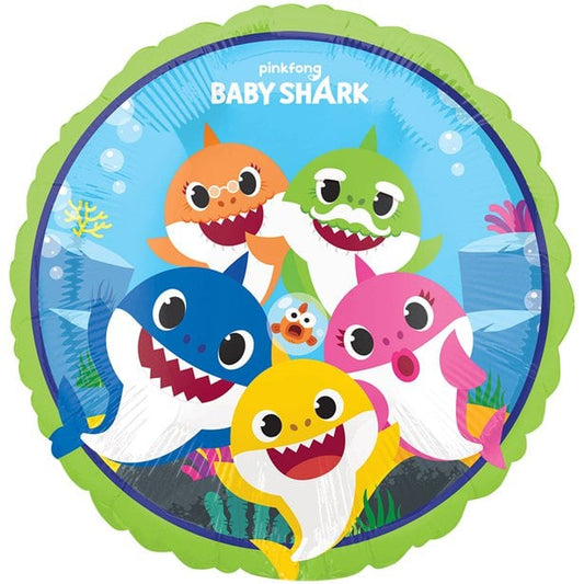 Baby Shark folieballon ø 43 cm.