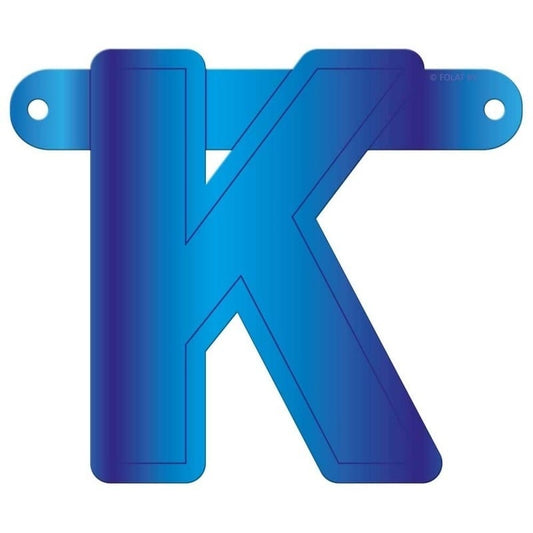 Banner  letter K blauw