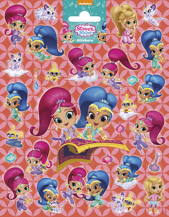 Shimmer and Shine stickervel 16 x 20 cm.