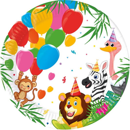 Jungle Balloons bordjes FSC ø 23 cm. 8 st.