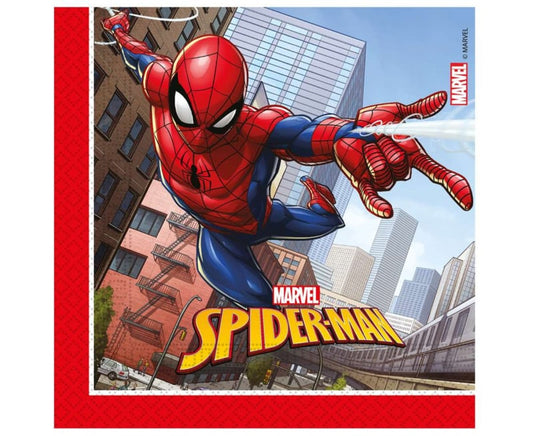 Spiderman servetten Crime Fighter 33 x 33 cm. 20 st.