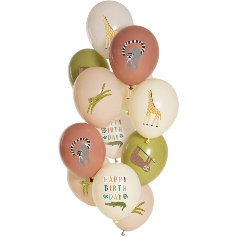 Ballonnen - Jungle Party Zoo Party 33cm - 12 stuks