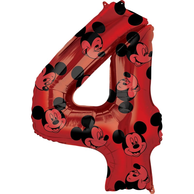 Disney Mickey Mouse folieballon 4 jaar 66 cm.