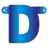 Banner letter D blauw