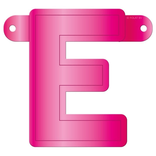 Banner letter E fuchsia