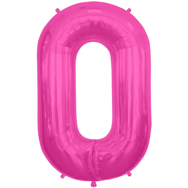 Folieballon letter O fuchsia 86 cm. (North Star Balloons)