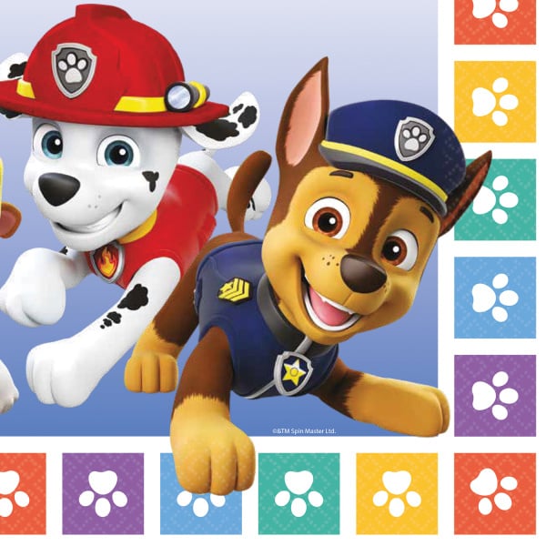 Paw Patrol servetten party 33 x 33 cm. 16 st.